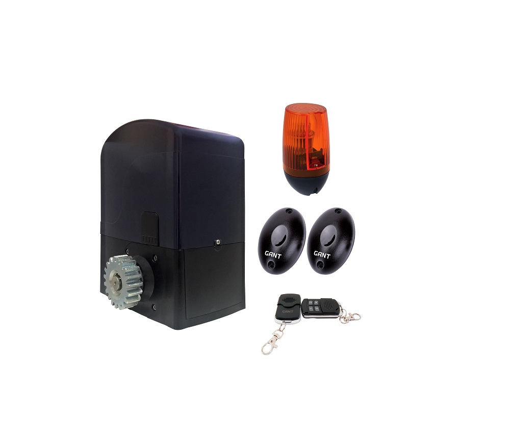 Комплект SET BA-400DC электропривод + пульт ДУ 4-х канальный + PULSAR (230) сигнальная лампа + IR30M фотоэлементы для наружной установки